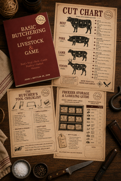 Basic Butchering of Livestock & Game - Homestead Ready (2 Copies)